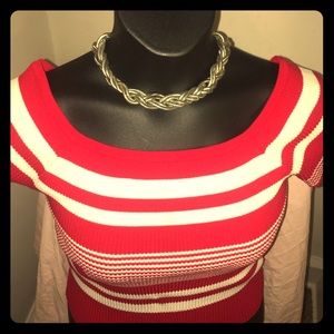 Short sleeve stripe top
